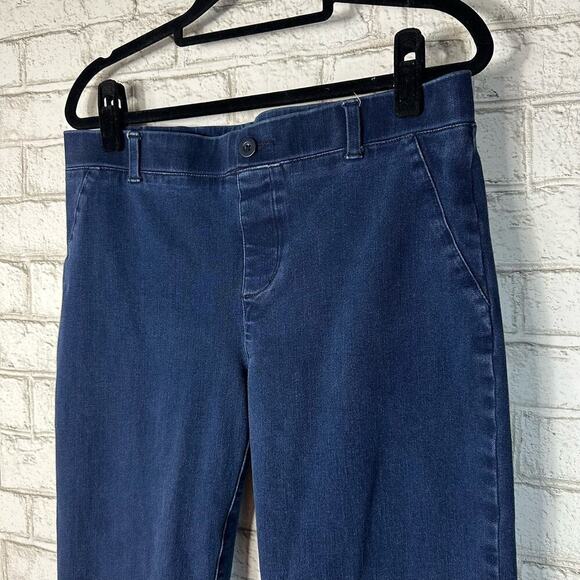 Betabrand Jeans Blue Yoga Denim Boot Cut 4 Pocket Indigo Dark Wash Stretch L - Picture 5 of 8